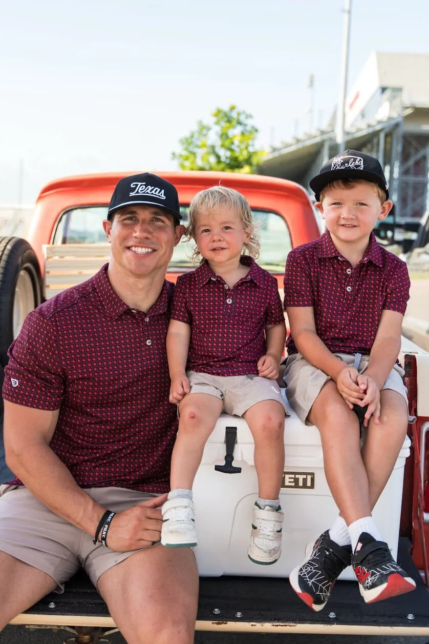 Youth Polo - Texas - Black & Red