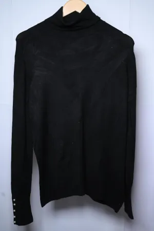 Zara Black High Neck Top (Medium)